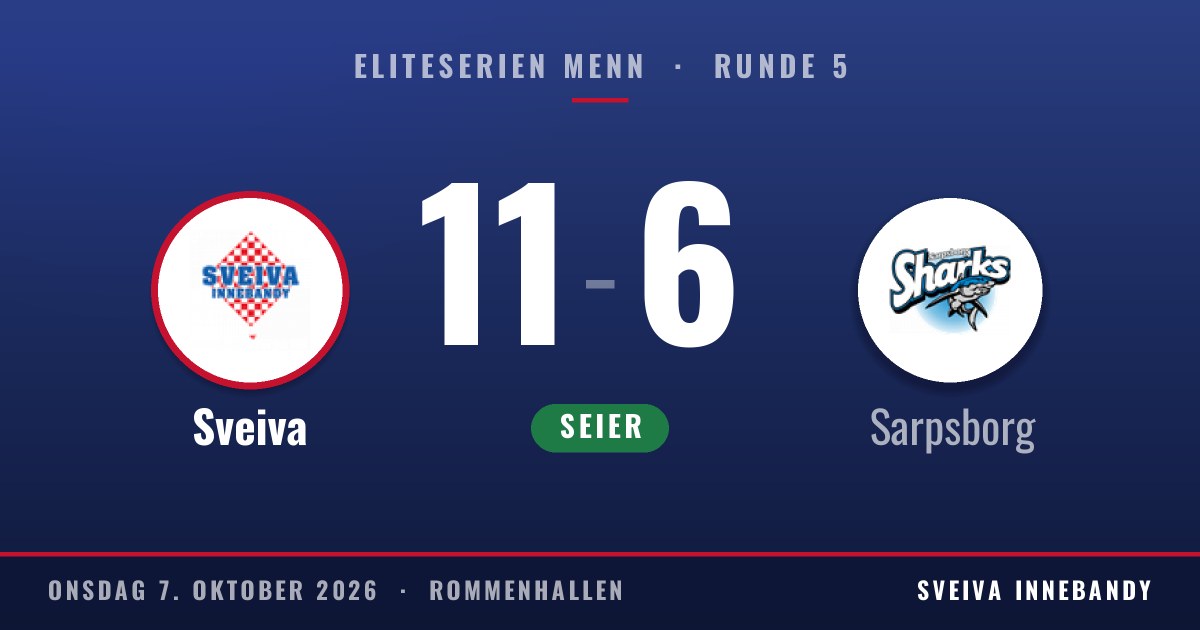 Resultat: Sveiva 11, Sarpsborg 6