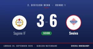 Resultat: Sagene IF 3, Sveiva 6